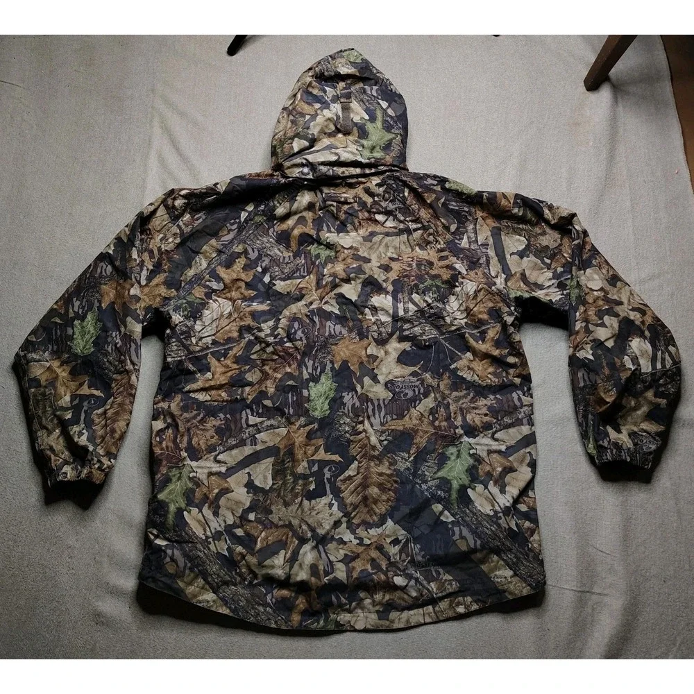 Stearns Dry Wear Camo Mossy Oak Forest Hunt Jacket Men's L Windbreaker Outdoor